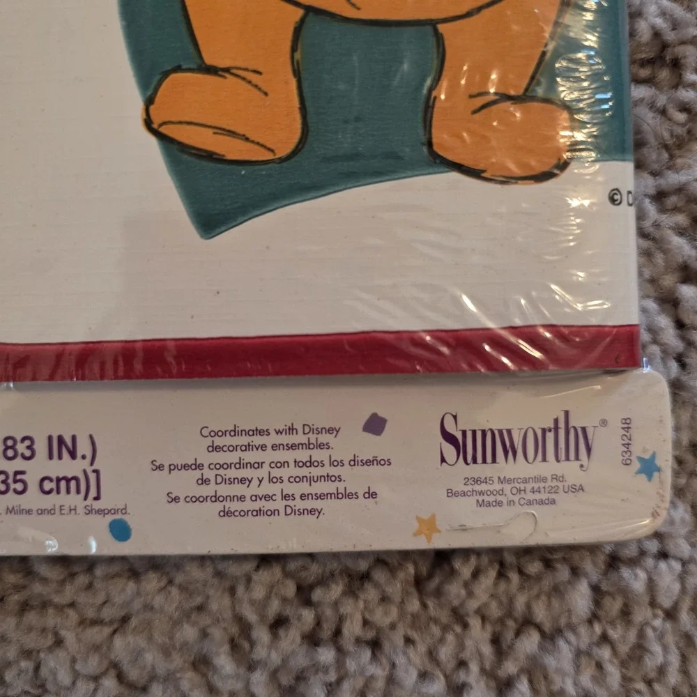 VTG Disney 2000 Winnie the Pooh Piglet Wallpaper Border Decoration Nursery Kids